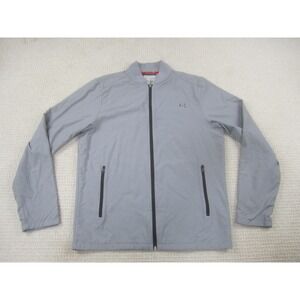 Under Armour Jacket Mens Small Gray AllSeasonGear Loose‎ Fit Full Zip Pockets